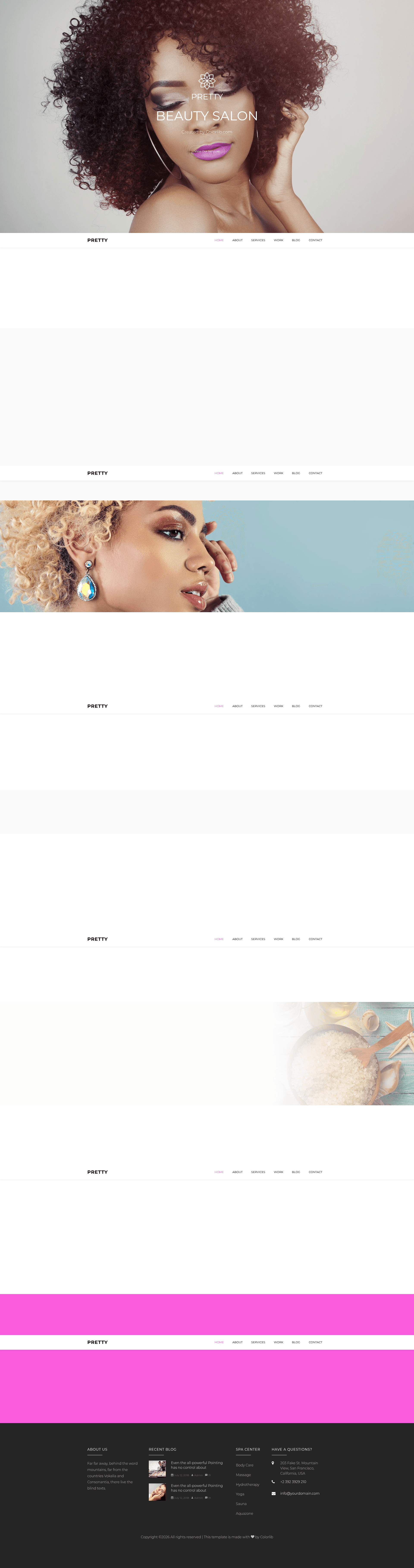 screenshot of Pretty on template0.com