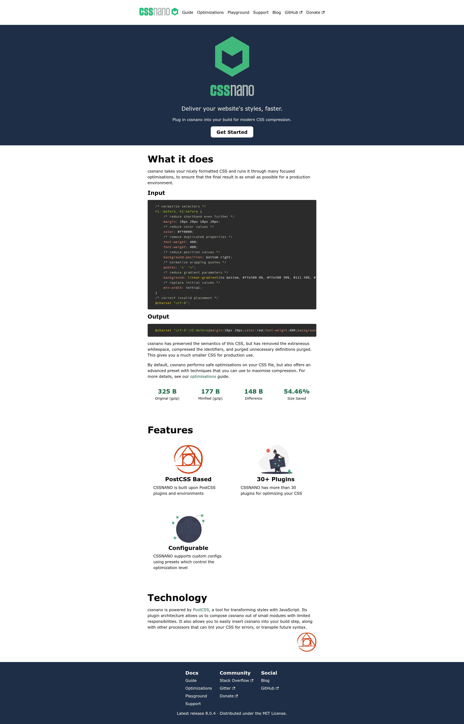 screenshot of Vite Vanilla JS Template on template0.com