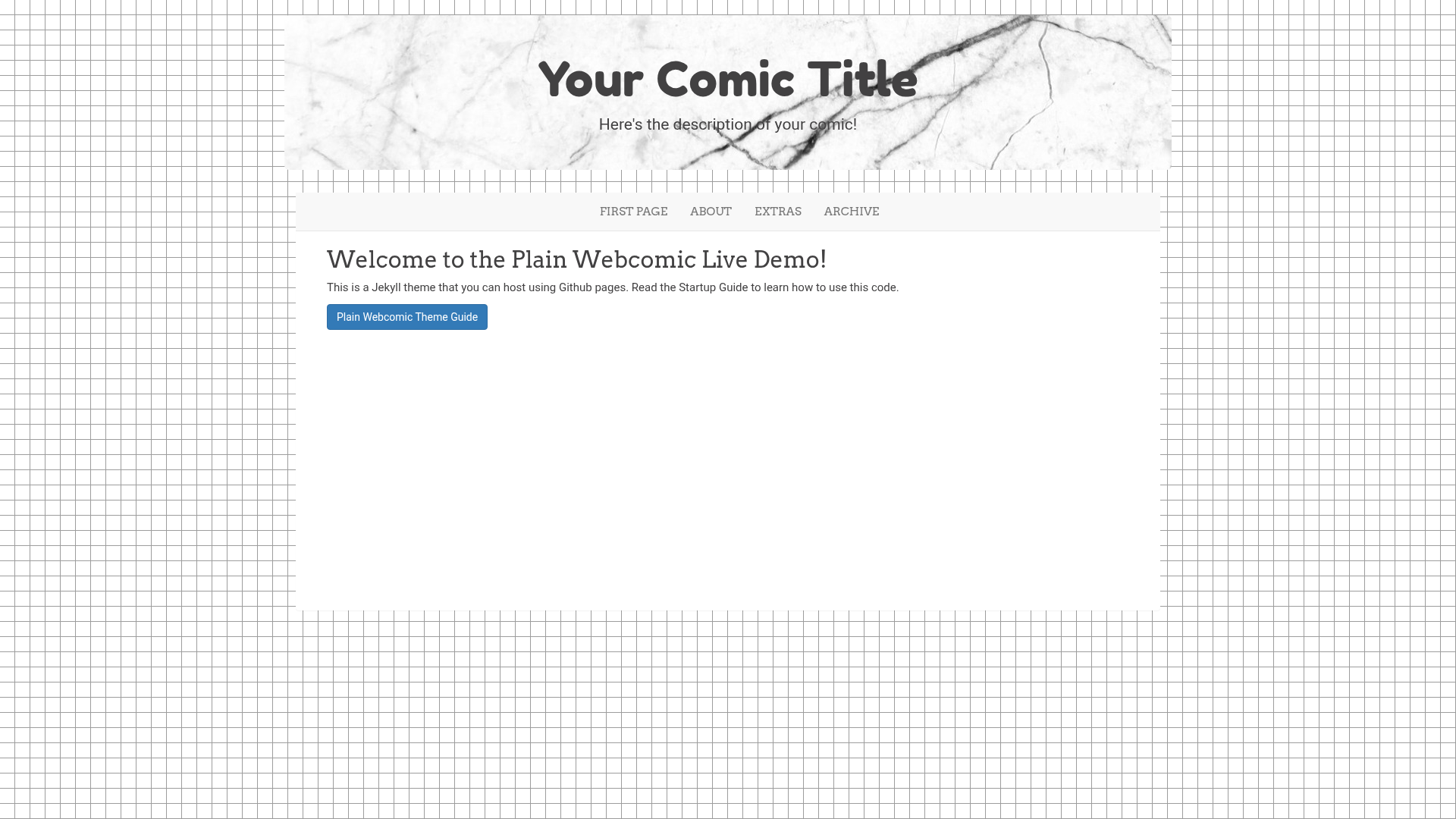 screenshot of Plain Webcomic on template0.com