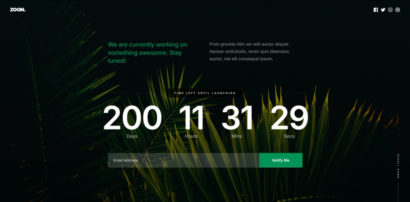 Image for Zoon(coming soon html template) on template0.com Image for Zoon(coming soon html template) on template0.com