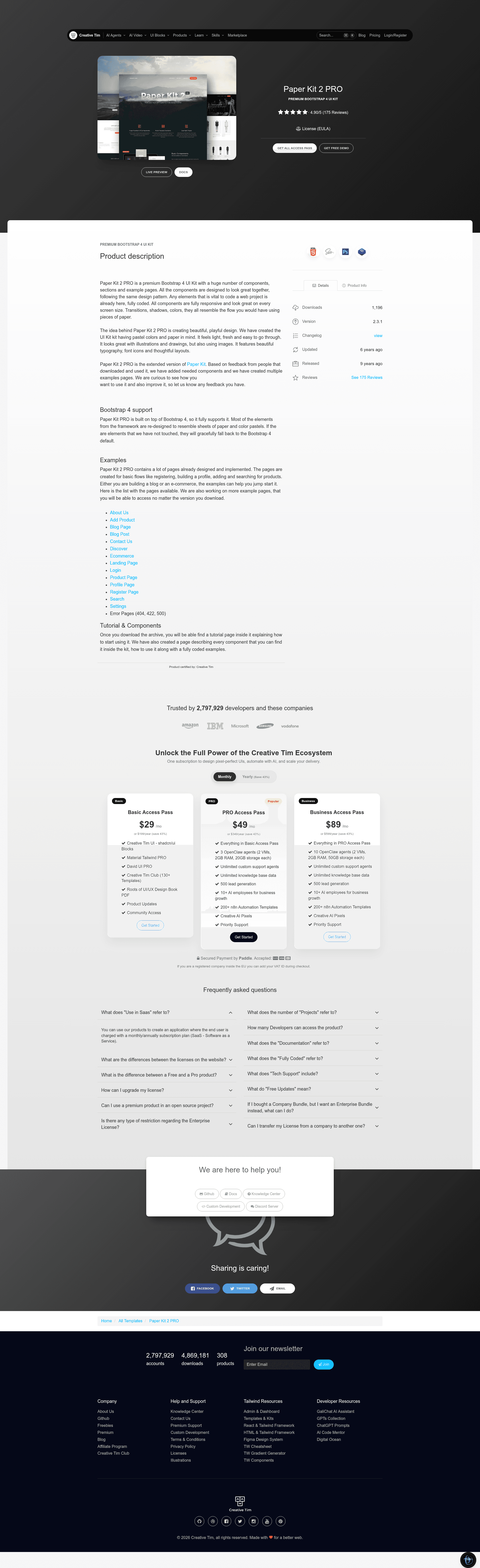 screenshot of Paper Kit 2 PRO on template0.com