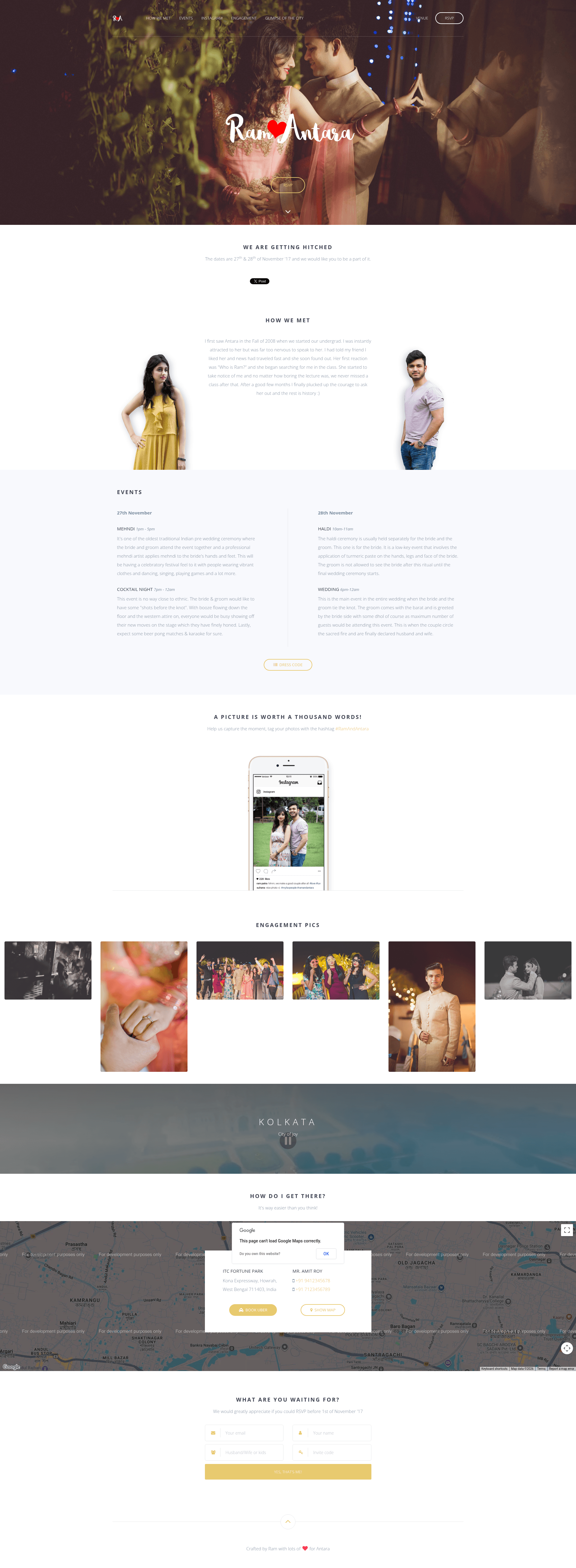 screenshot of Wedding Website on template0.com