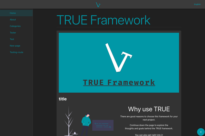 Image for TRUE Framework on template0.com Image for TRUE Framework on template0.com