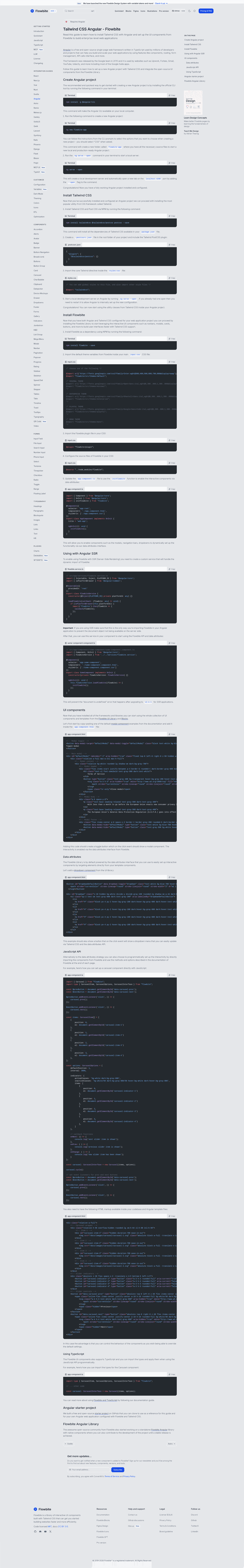 screenshot of Tailwind 4 Angular Starter on template0.com