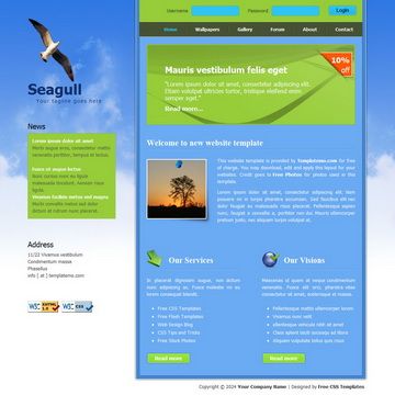 Image for Seagull Template on template0.com Image for Seagull Template on template0.com