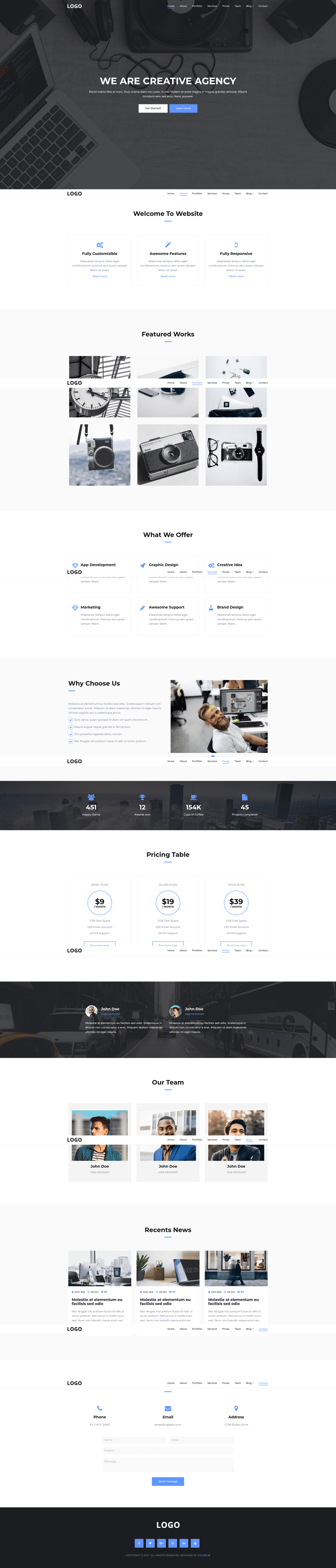 screenshot of Creative Agency on template0.com