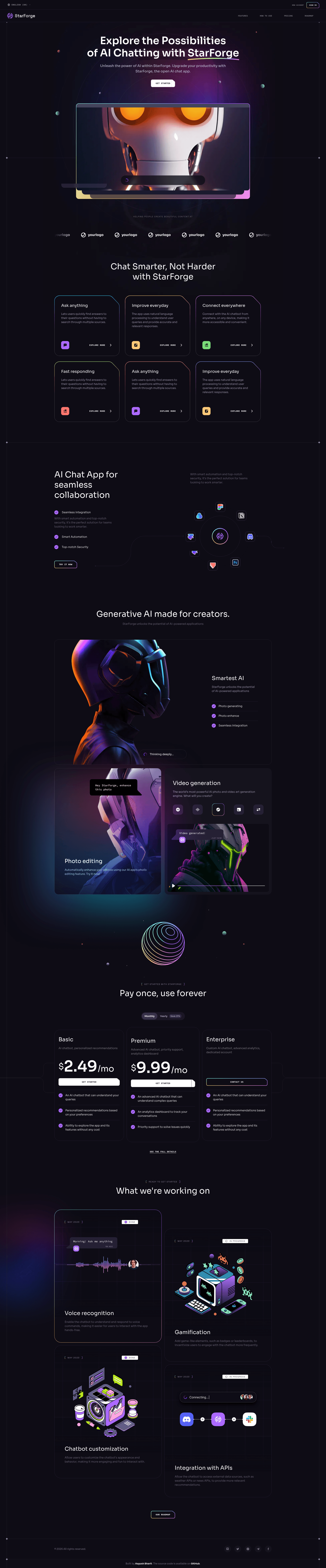 screenshot of StarForge on template0.com