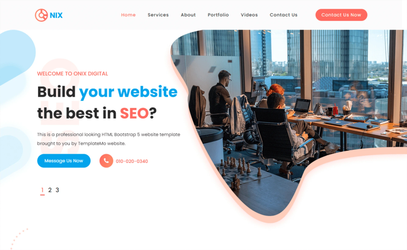 Image for Onix – Free Bootstrap 5 HTML5 SEO & Digital Marketing Website Template on template0.com