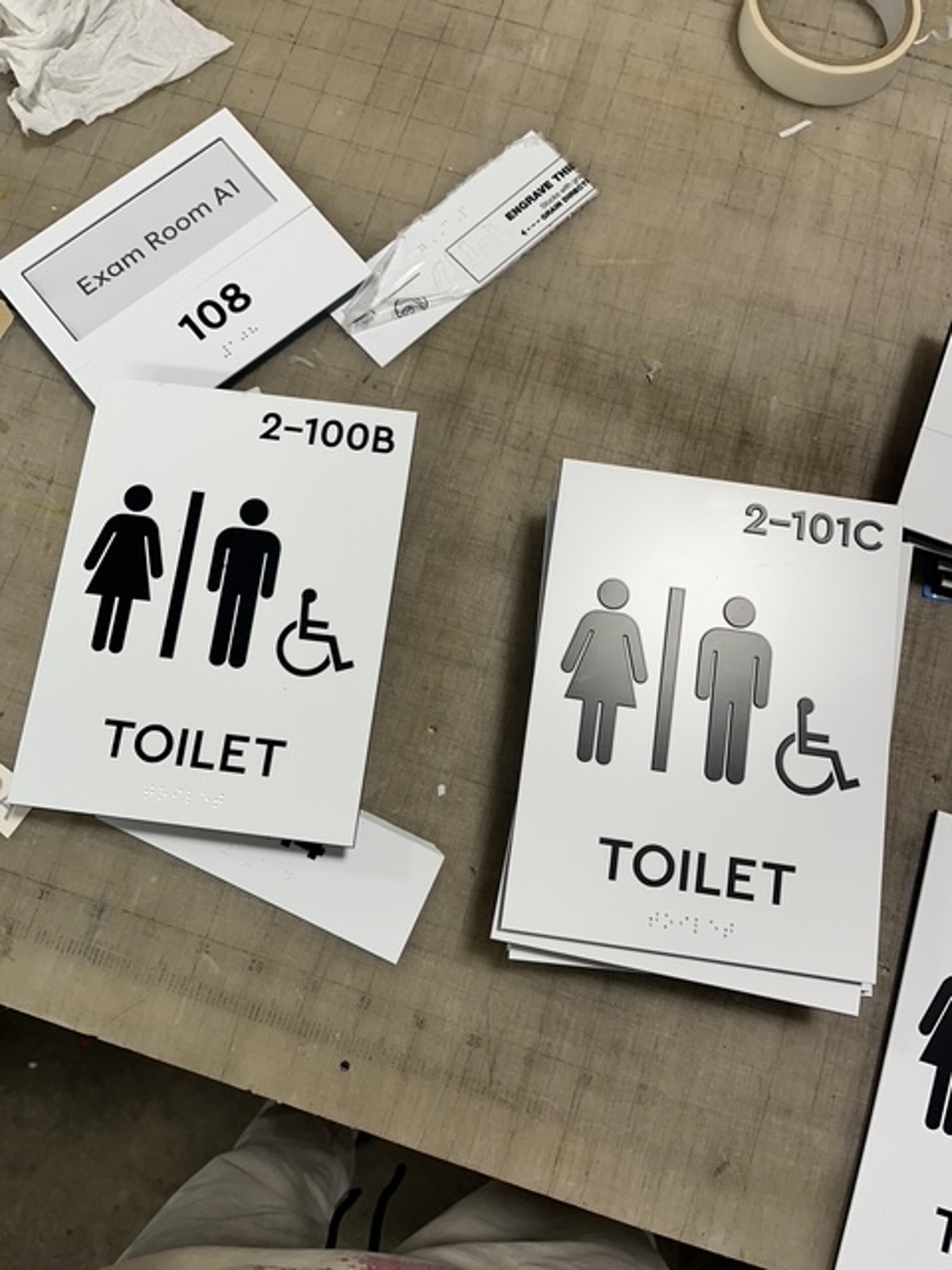 Toilet ADA Sign with Custom Designs