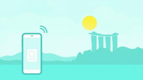 新加坡回国使用 eSIM 上网示意图