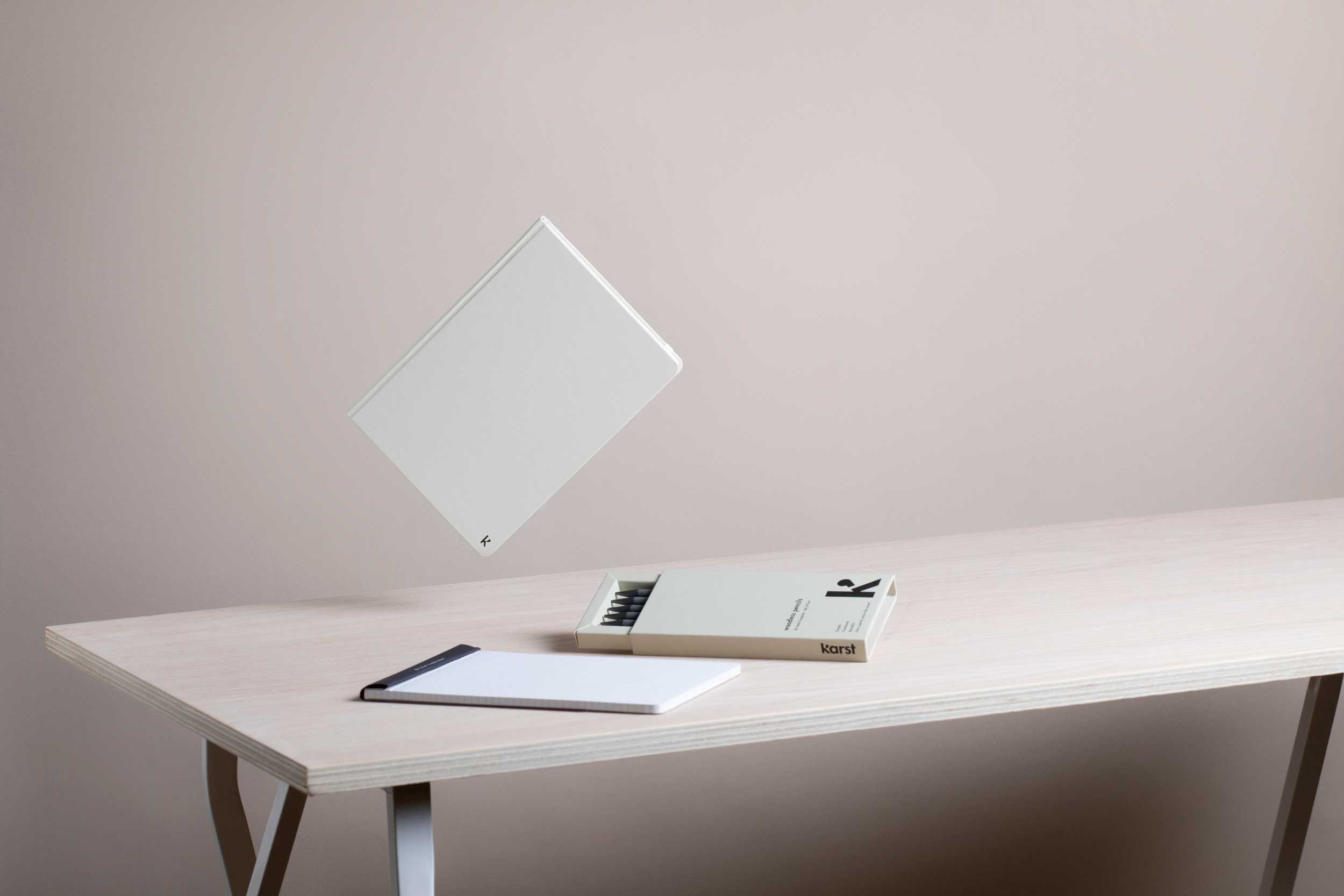 Lamp on desk