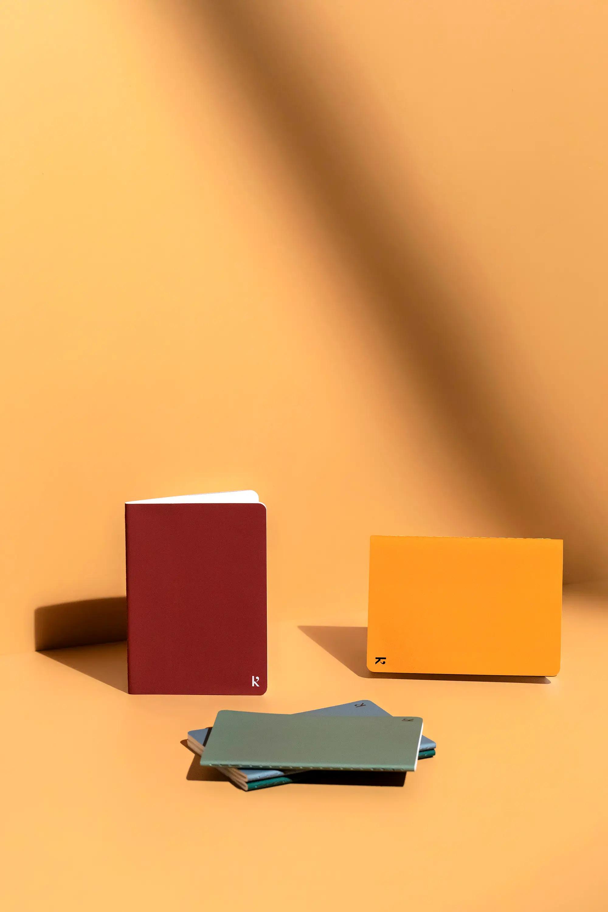Pocket Journals with Orange Background