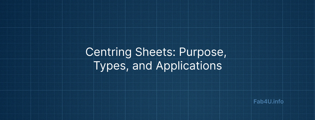Centring Sheets: Purpose, Types, and Applications