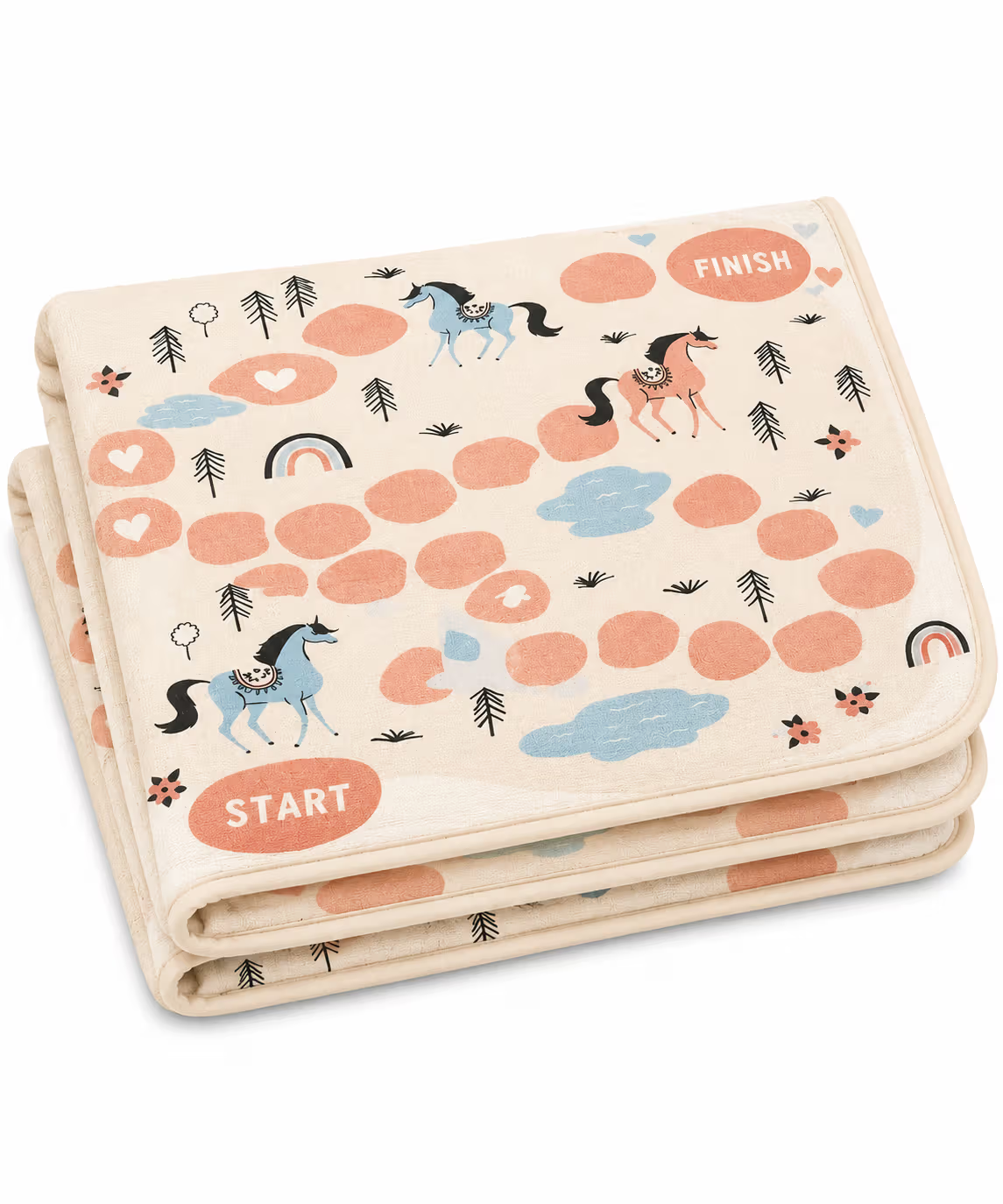 Kids Play Mat Forest Animals Green | Waterproof Anti-Slip Mat for Playroom