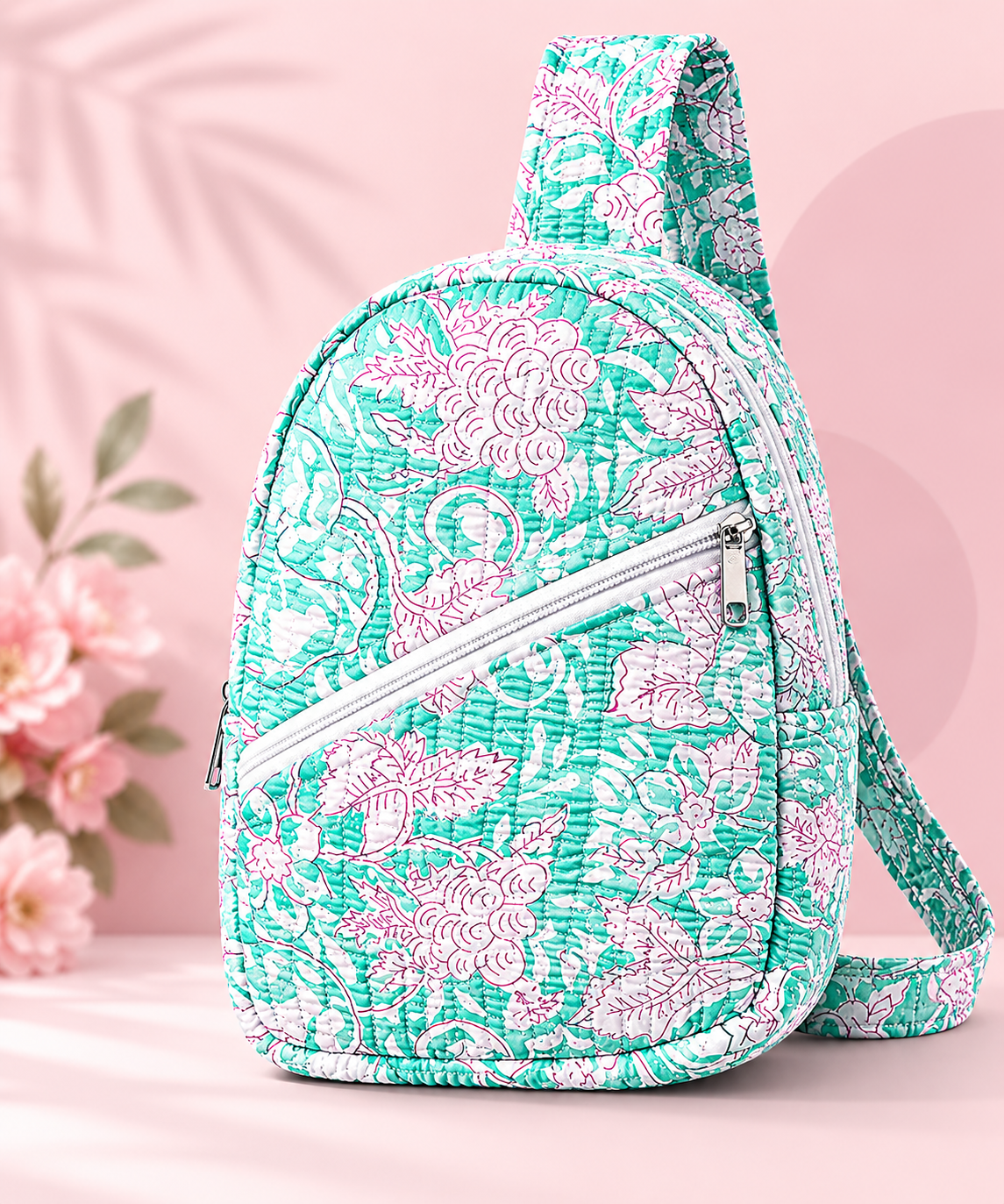 Kids Sling Bag for Boys & Girls – Lightweight Quilted Crossbody Backpack with Adjustable Strap & Zipper Pocket