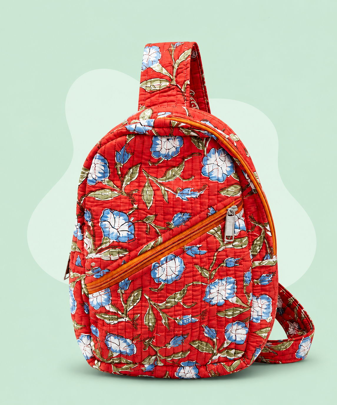 Kids Sling Bag for Boys & Girls – Lightweight Quilted Crossbody Backpack with Adjustable Strap & Zipper Pocket