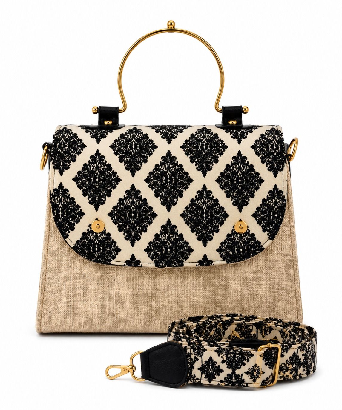 Royal Damask Jacquard Handbag