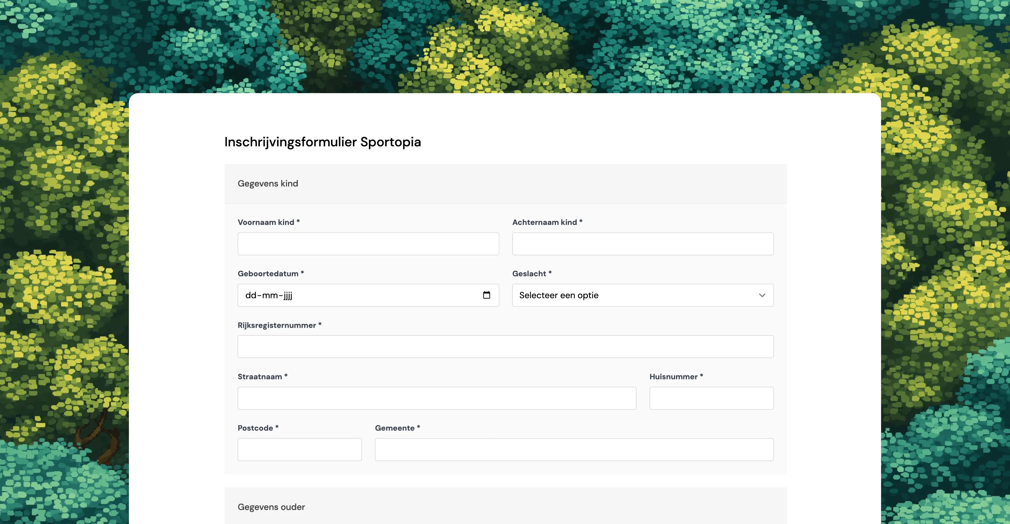 Inschrijvingspagina van Kampweb