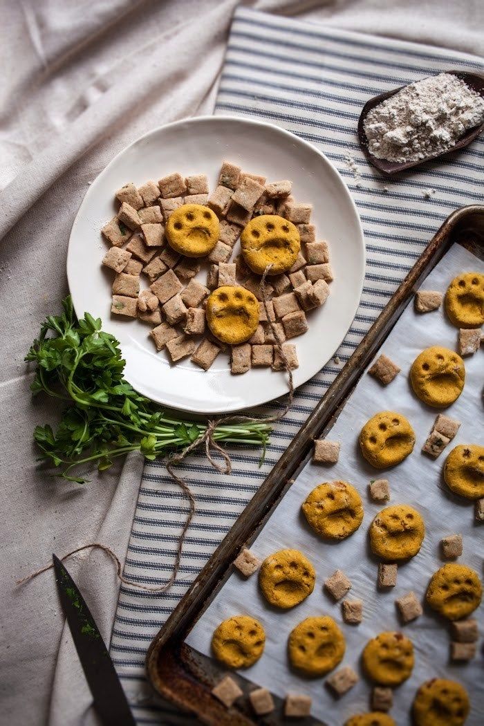 Pumpkin Bacon & Flax Dog Biscuits