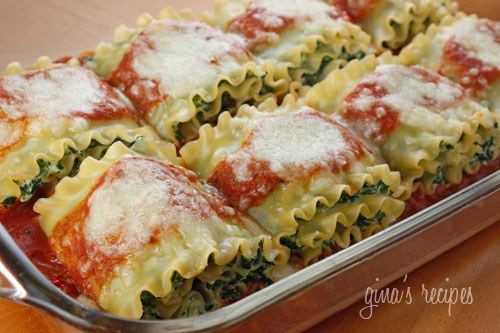 Spinach Lasagna Rolls