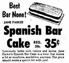 old bar cake ad