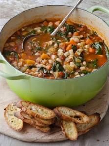 Winter Minestrone & Garlic Bruschetta