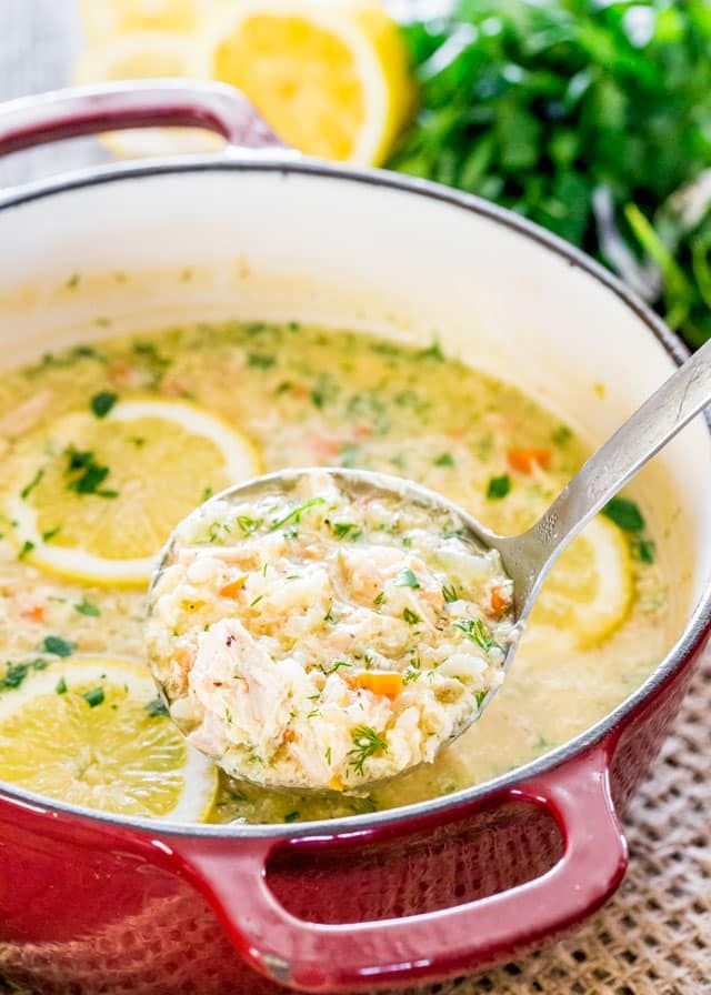 Chicken Lemon Rice Soup