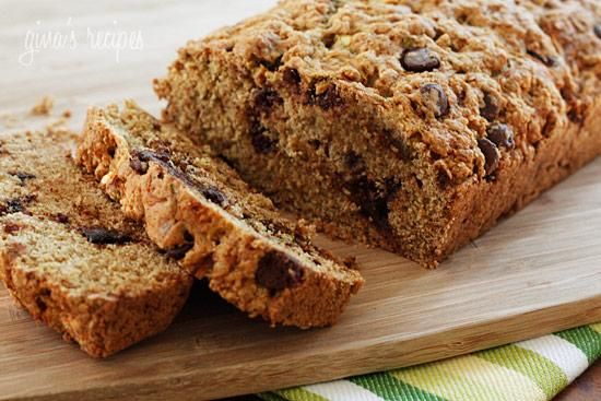 Low Fat Chocolate Chip Zucchini Bread