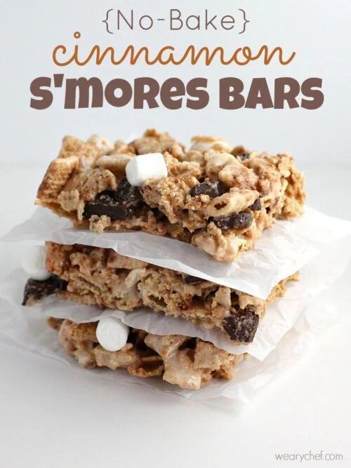 No-Bake Gluten-Free Cinnamon S’mores Bars cinnamon s'mores bars