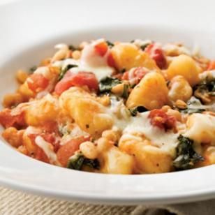 Skillet Gnocchi with Chard & White Beans