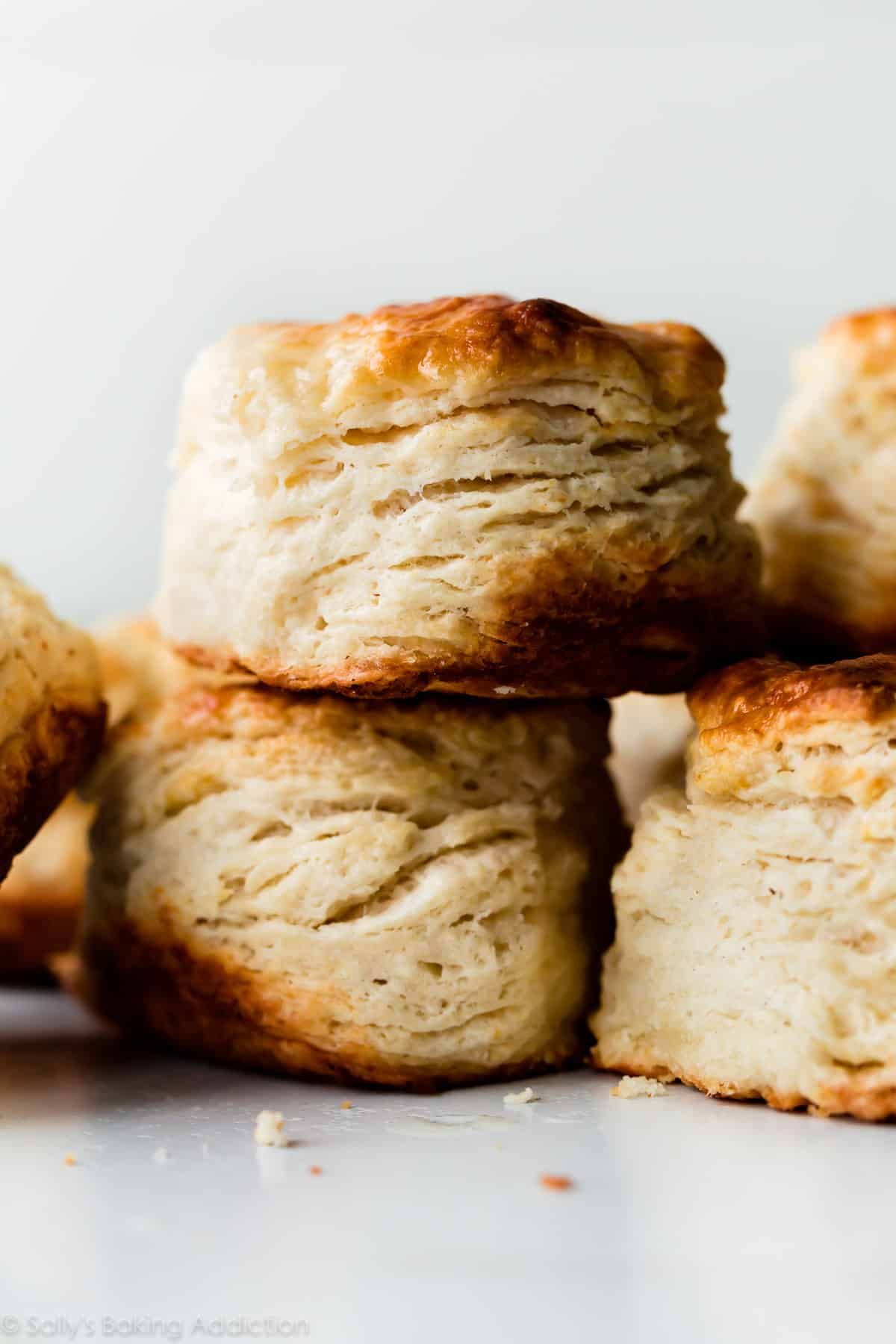 stacked buttermilk biscuits