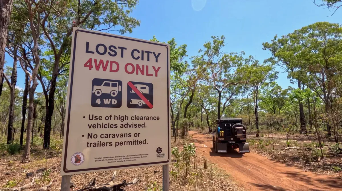 4WD only sign in outback bush