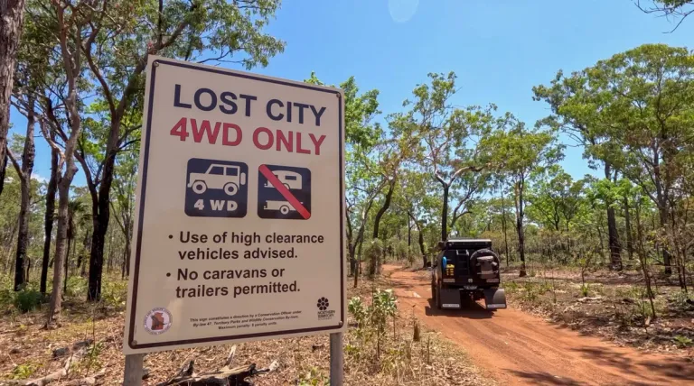 4WD only sign in outback bush