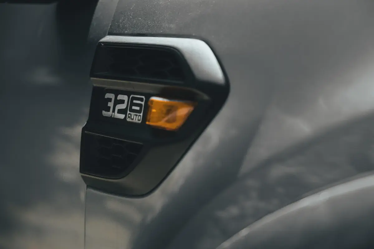 Close up of 4WD badge