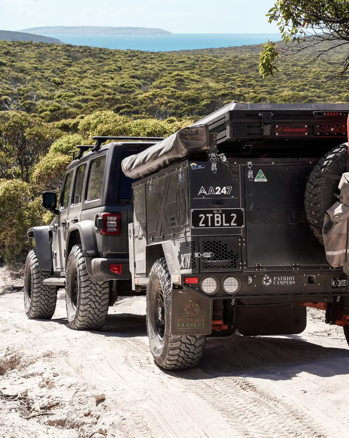 4X4 off road towing a camper trailer