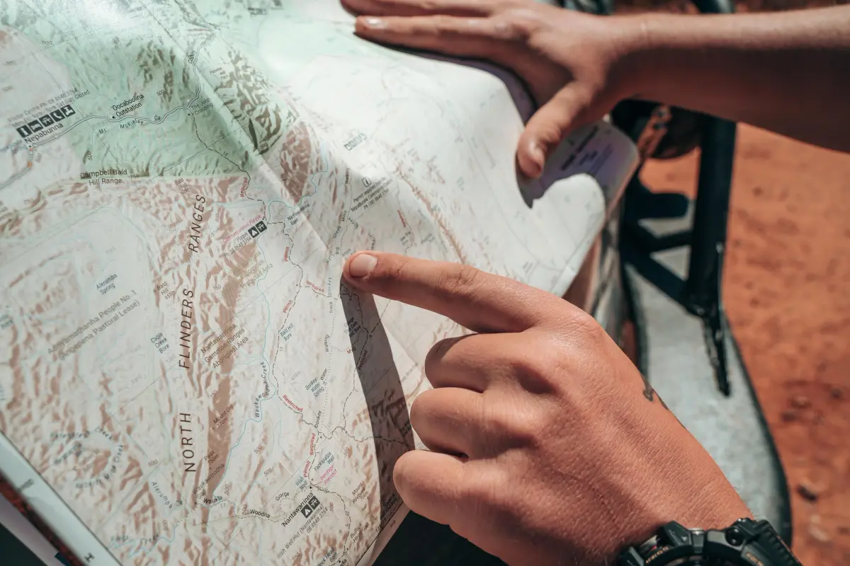 A map of remote Australia