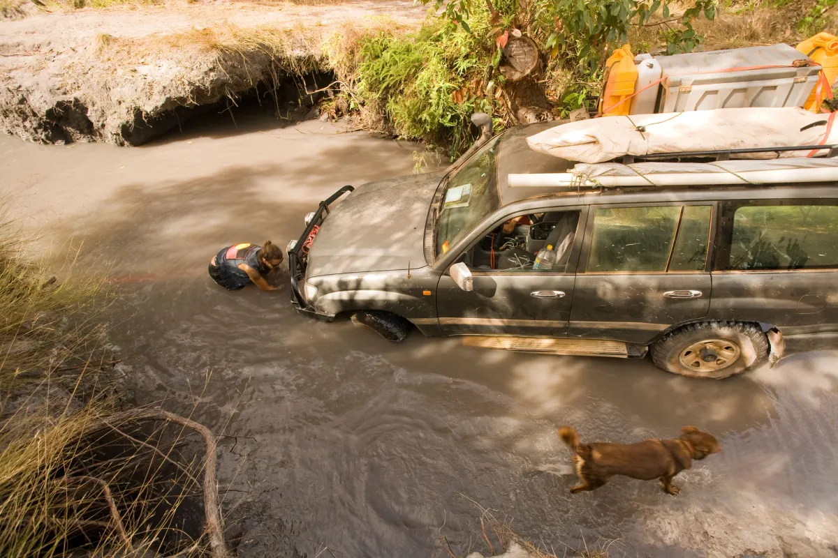 cape york water crossing off road old telegraph track
