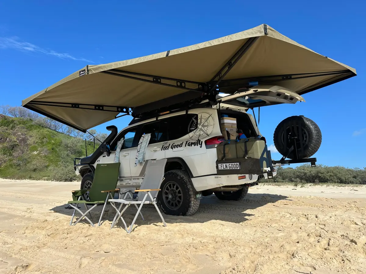 drying canvas after a beach trip or dewy weekend away