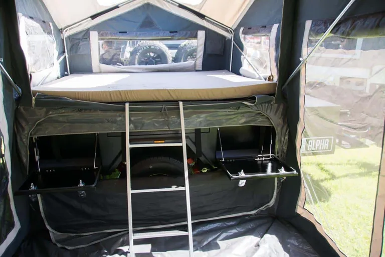 Foam mattress in a camper trailer