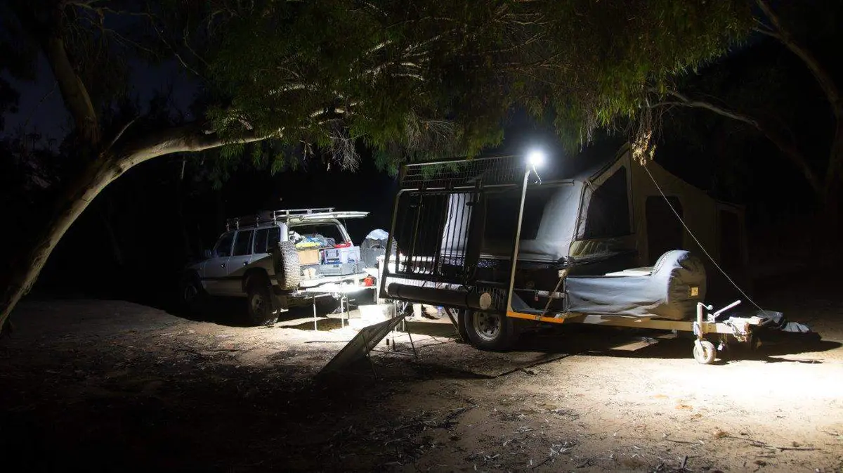 Camper trailer camping