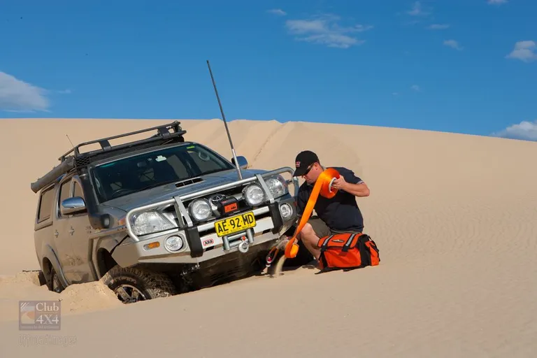 recovering 4wd off beach