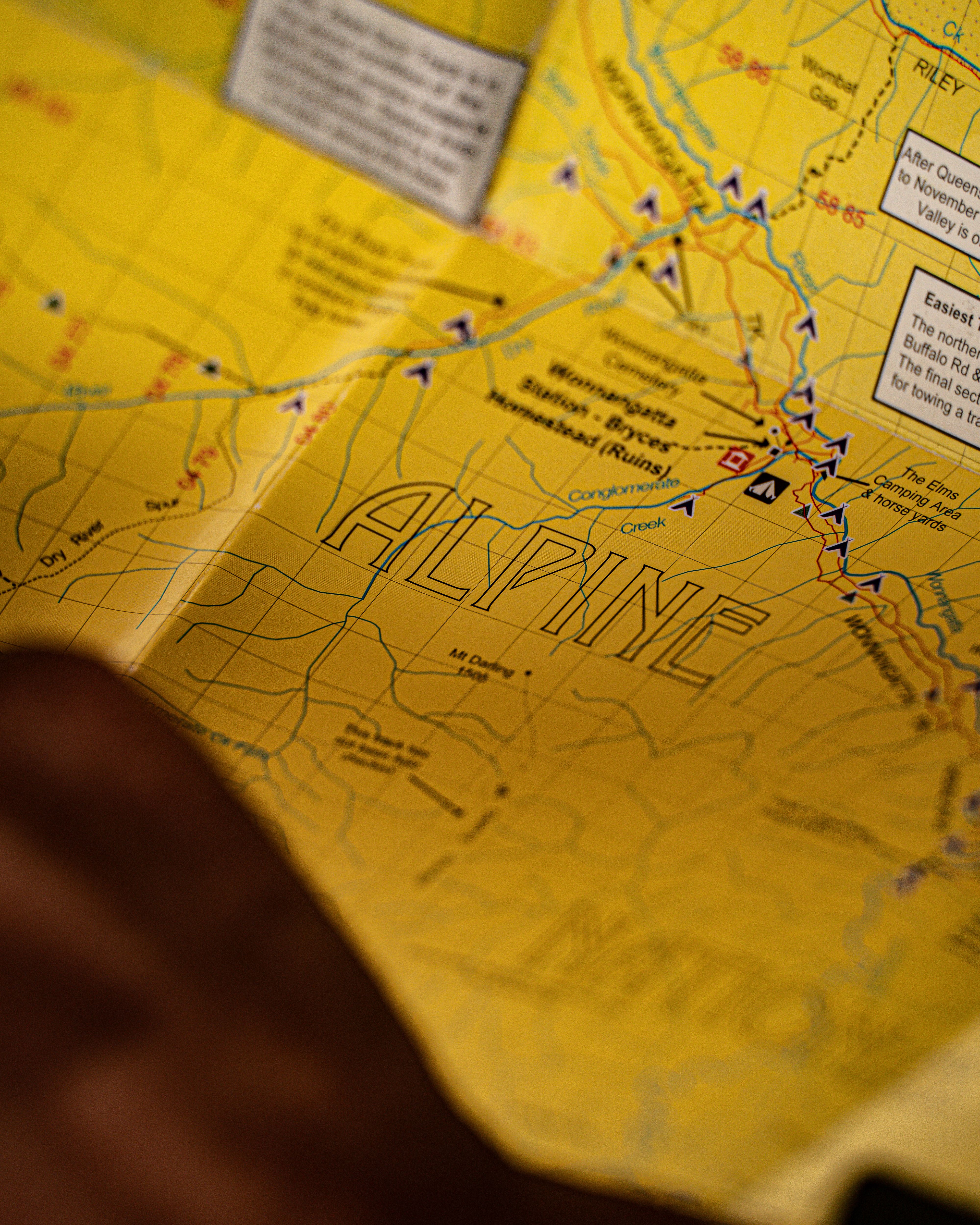 a map of the Vic High Country