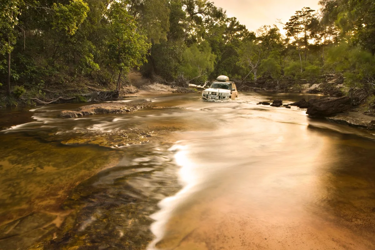 fishing in cape york vehicle water crossing 4wd offroad
