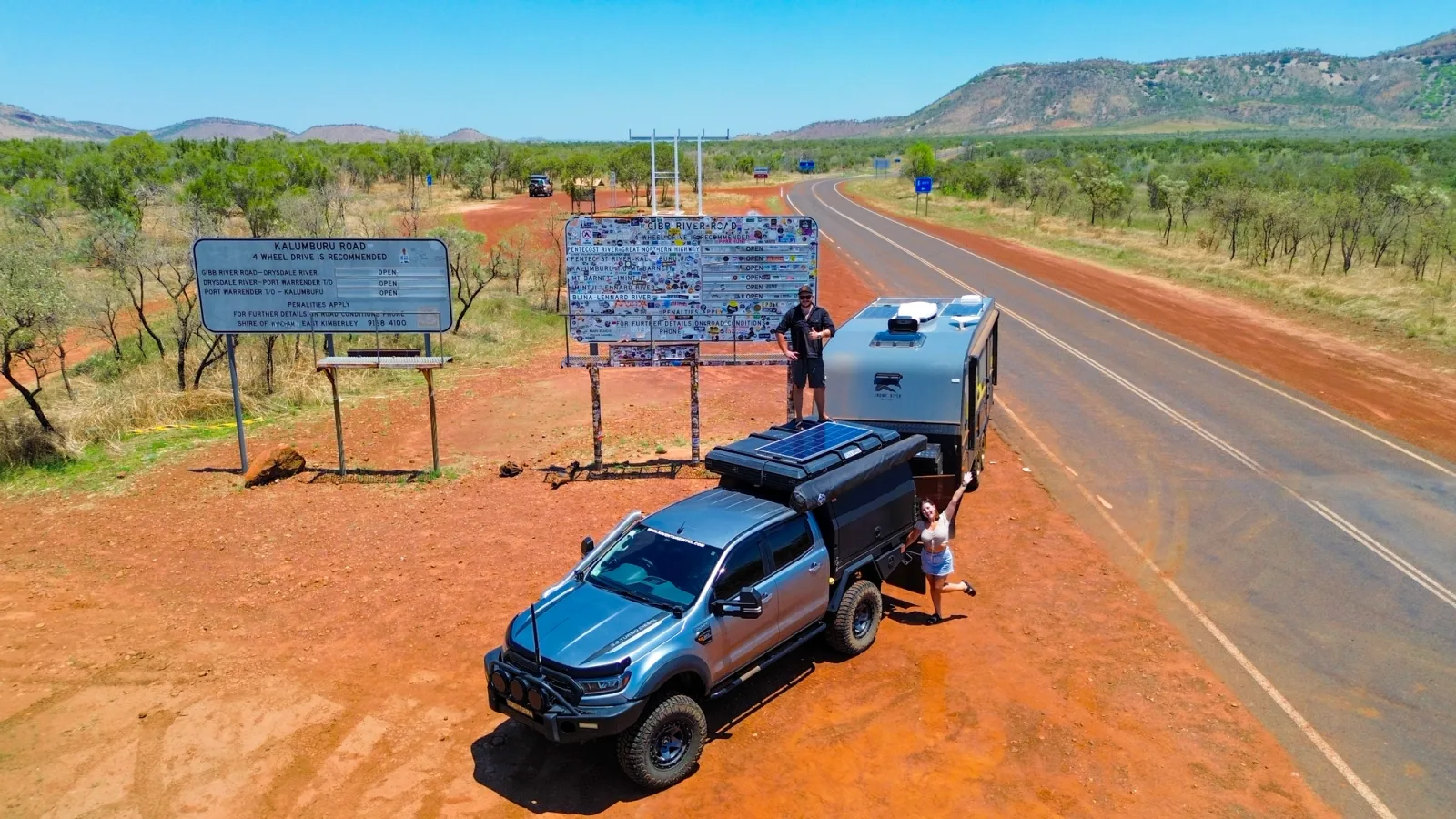Gibb River Road Ford Ranger and caravan