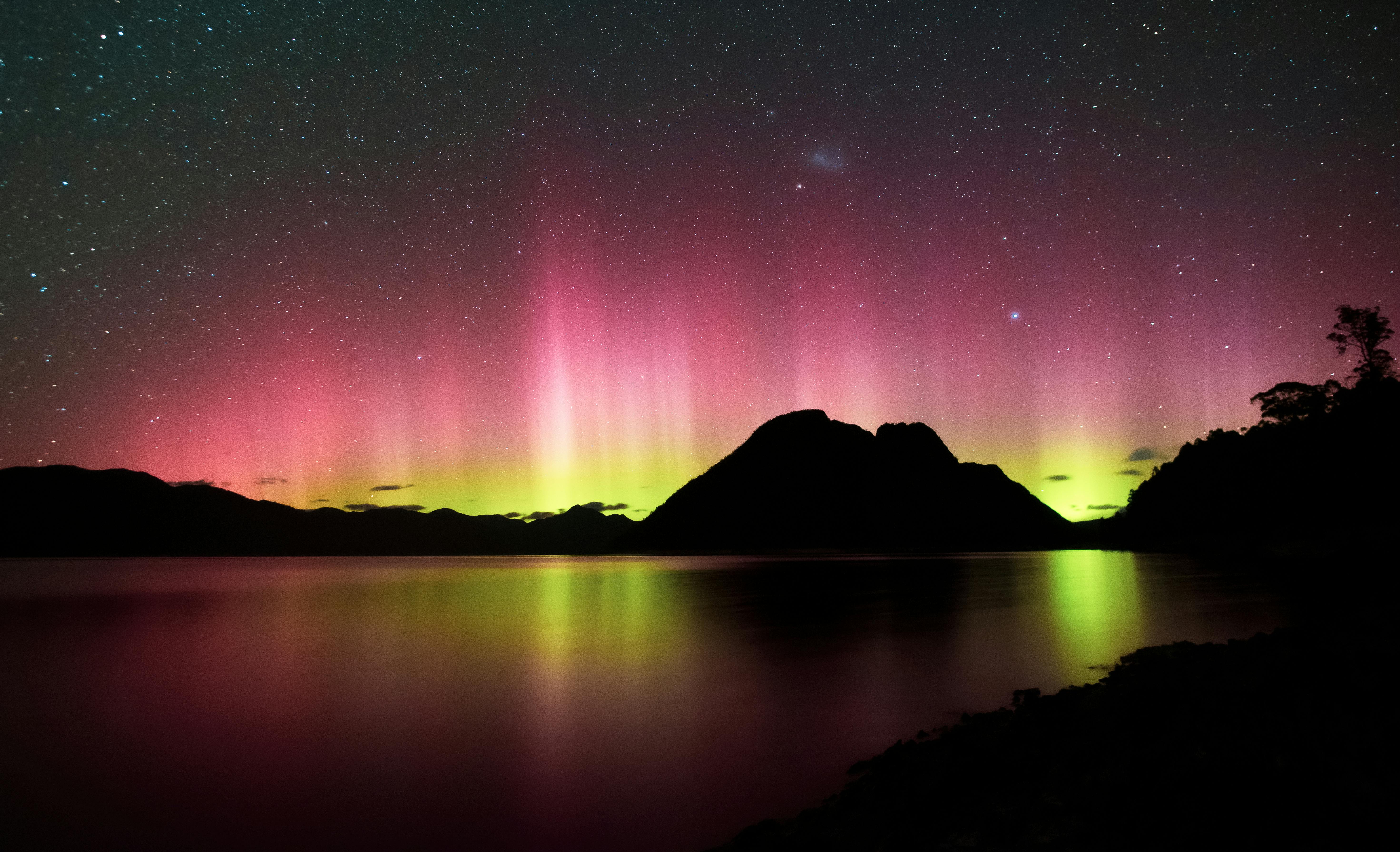 Aurora Australia in Tasmania's night sky