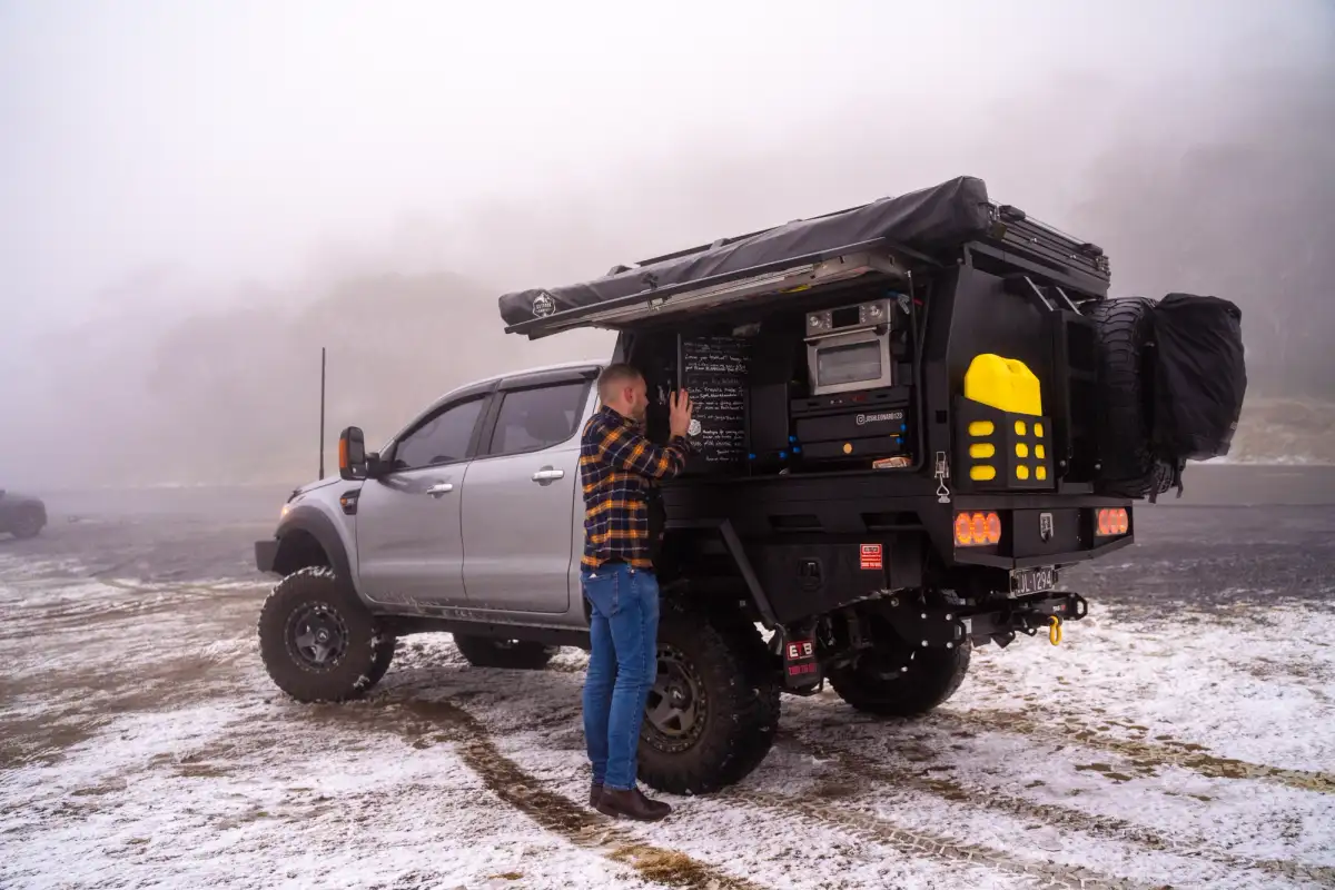 Ford Ranger 4X4 in snowy terrain in the Australian Alps