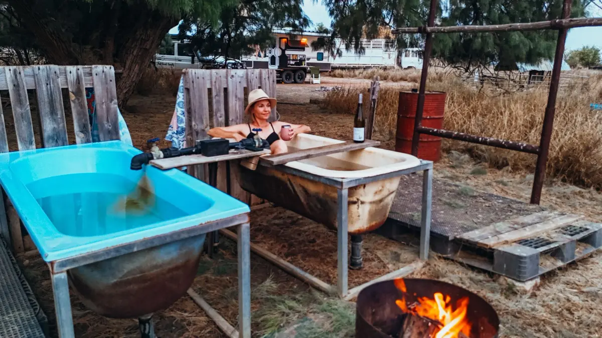 westbourne shearing shed, barcaldine artesian bath