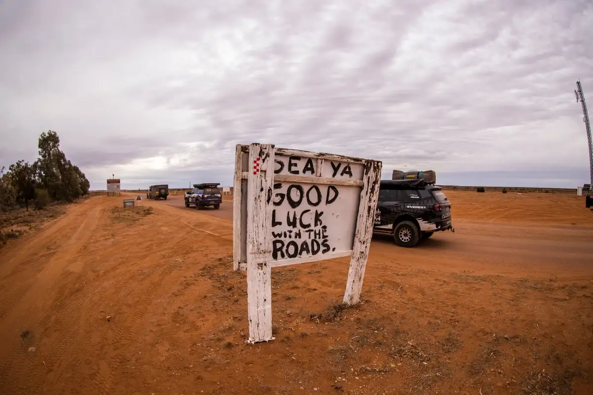 road heading north out of william creek township
