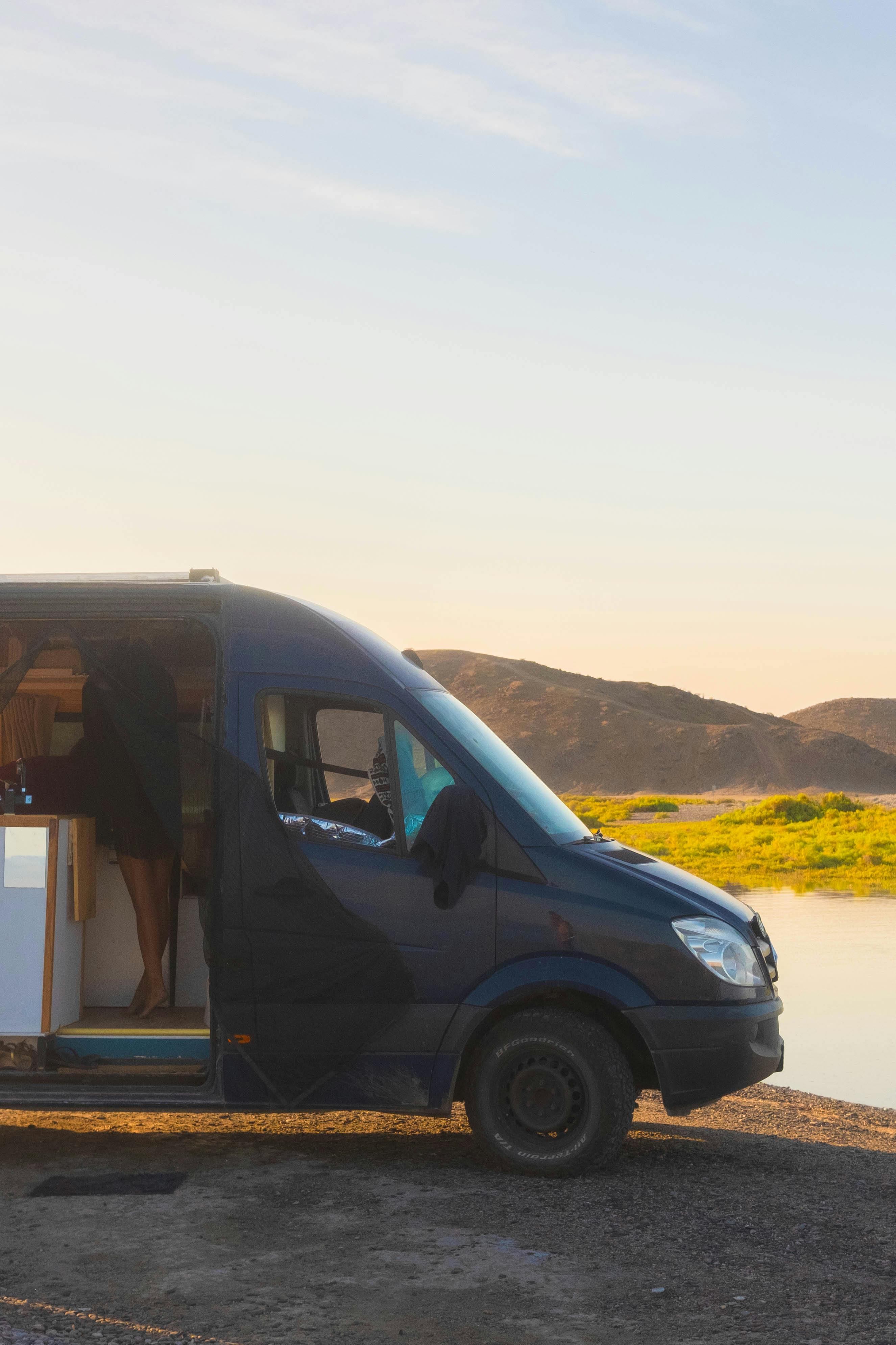 A campervan camping in Australia