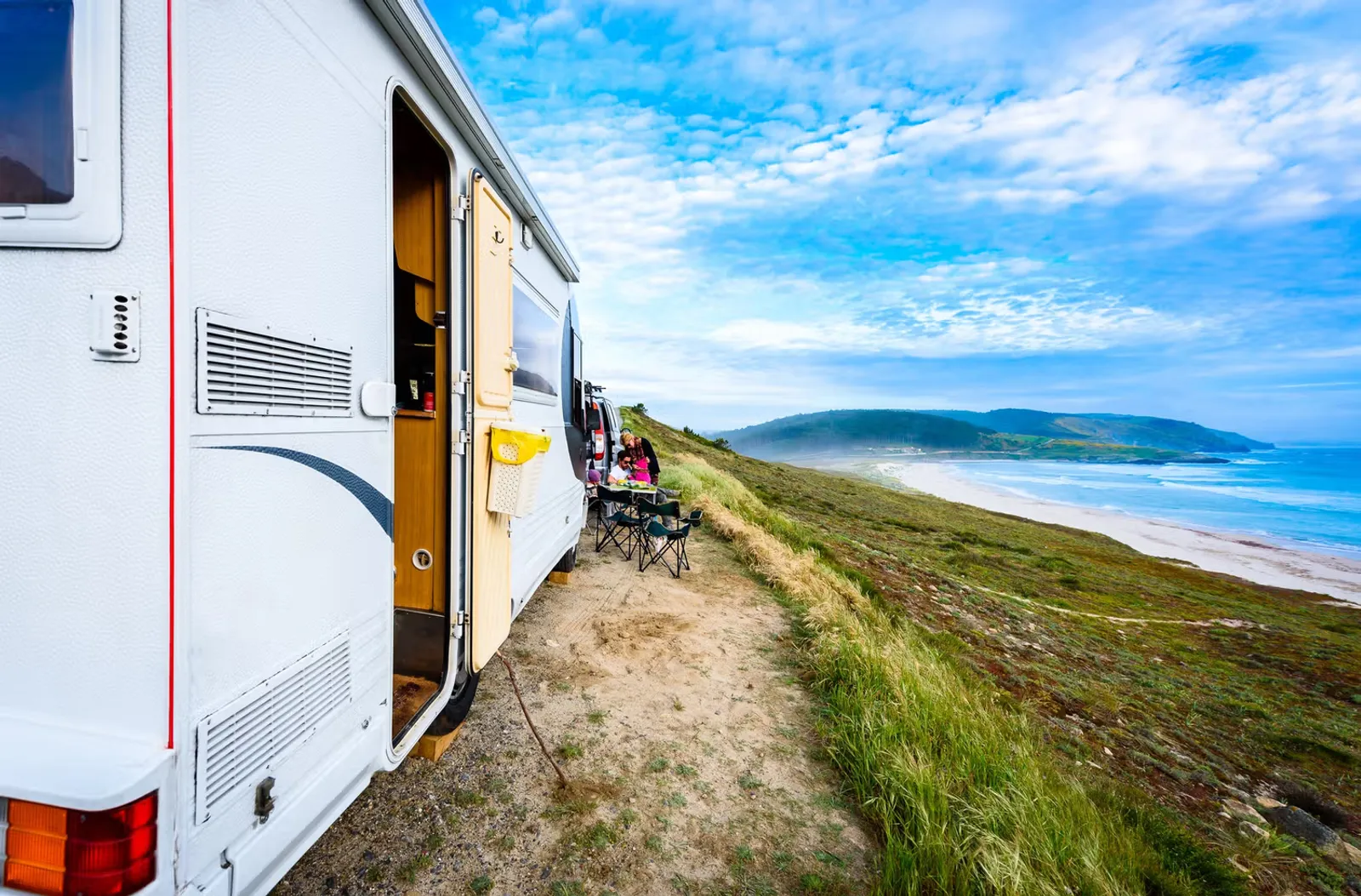 motorhome camping on coast